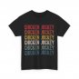 Funny Chicken Jockey Stacked Repeat Font Fun Gag Meme Humor T-Shirt