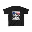 Girls 4th of July Shirt, All American Girl American Flag Sunglasses Girls Shirt