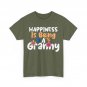 Grandma Shirt, Happiness Is Being A Granny Grandmother Floral Cute T-shirt