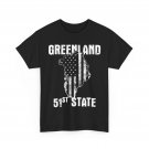 Greenland 51st State T-Shirt, USA Flag Greenland Map Silhouette T-Shirt