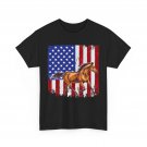 Horse Riding American Flag T-shirt, Horseback Horse Lovers Women Men Shirt