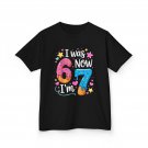 I Was 6 Now I'm 7 Shirt, 7Year Old Birthday Ice Cream Drip Kids Funny Shirt