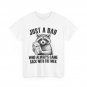 Just A Dad Who Always Came Back With The Milk Sarcastic Quote Dad T-shirt