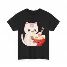 Kawaii Cat T-Shirt, Cat Eating Ramen Japanese Food Lovers Anime T-Shirt Kawaii Cat T-Shirt, Cat Eating Ramen Japanese Food Lovers Anime T-Shirt