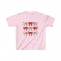 Kids Valentine's day Shirt, Valentine's day Heart Coquette Bow Kids Girl T-Shirt