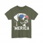 Labrador Retriever Dog Merica US Flag 4th of July Patriotic T-Shirt