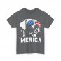 Labrador Retriever Dog Merica US Flag 4th of July Patriotic T-Shirt