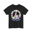 Love Peace T-Shirt, Peace Sign Flowers Hippie Women Men Tie Dye Shirt