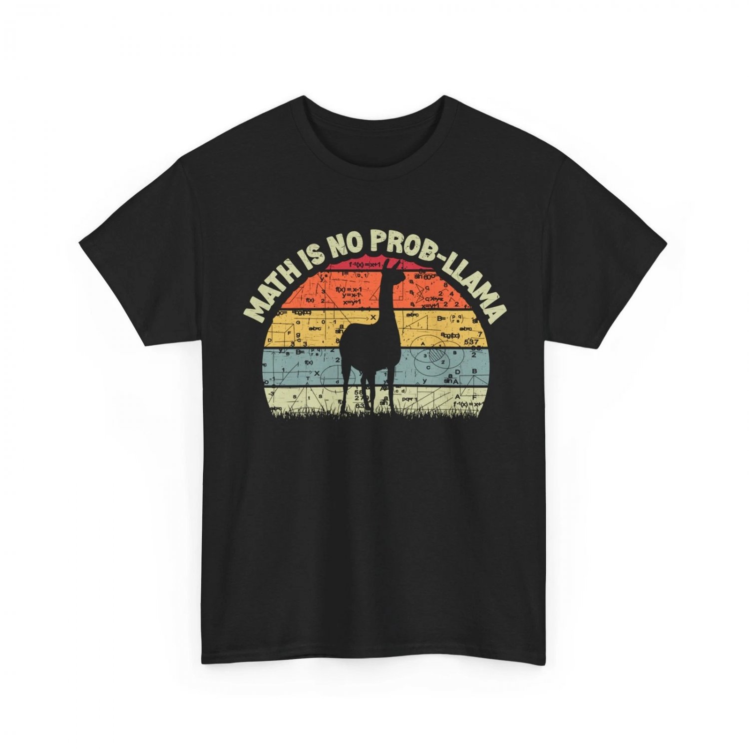 Math Is No Probllama T-Shirt, Mathematics Llama Lovers Funny Shirt