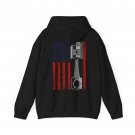 Mechanic Hoodie, American Flag Mechanic Repairing Lover Men Hoodie (on back)