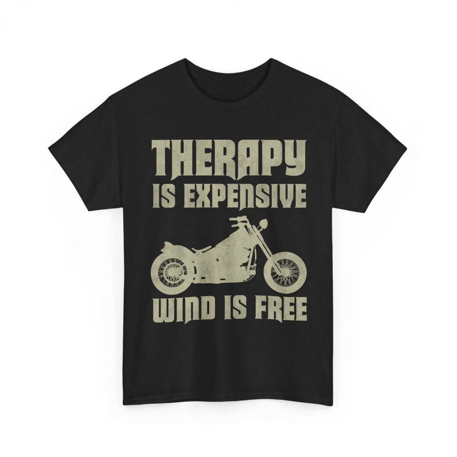 Motorcycle T-Shirt, Therapy Is Expensive Wind Is Free Motorbike Lovers Shirt