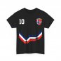 Norway Soccer Shirt, Norwegian Flag Norway Number 10 Soccer Jersey Style Shirt