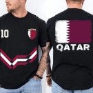 Qatar Shirt, Qatari Flag Qatar Number 10 Soccer Jersey Style Shirt
