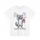 Raccoon 4th of July Shirt, Feral & Free Funny Shirt
