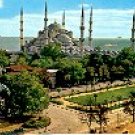THE BLUE MOSQUE & GERMAN FOUNTAIN ISTANBUL TURKEY COLOR PICTURE POSTCARD #283 UNUSED