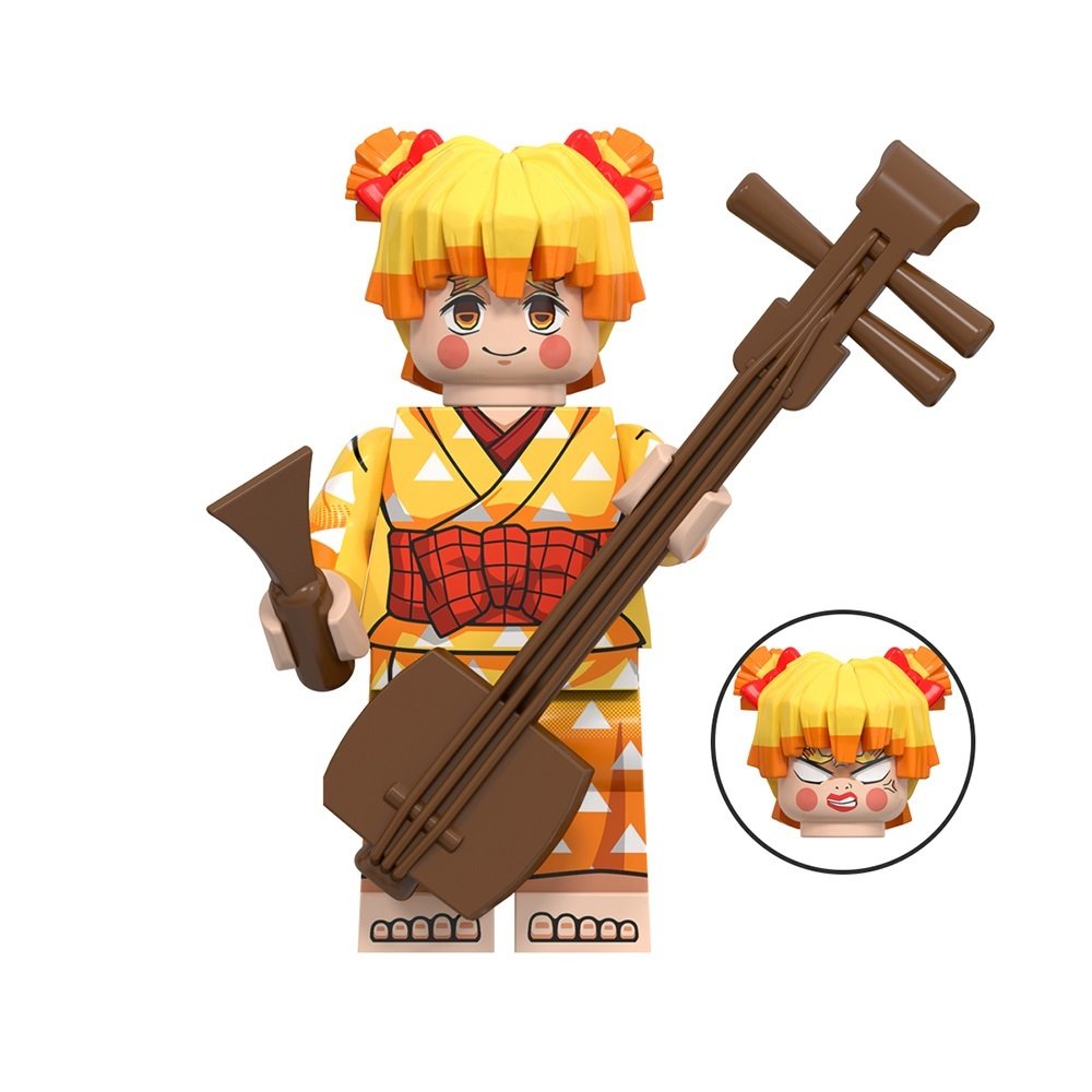 Demon Slayer Zenitsu as Girl Lego Compatible Minifigure Bricks Toys