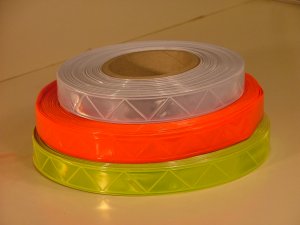 Reflective Orange PVC High Gloss Tape 1" x 30ft