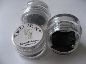 Mineral Makeup Eye Shadow Black Shimmer 5 Gram Jar