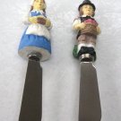 2 Decorative Spreading Knives Knife By Boston Warehouse Pilgrims Couple Man Woman Cheese Spreads 2 Decorative Spreading Knives Knife By Boston Warehouse Pilgrims Couple Man Woman Cheese Spreads