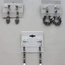 3 Pair Hematite Beaded Dangle Pierced Earrings Vintage Jewelry 1980s 3 Pair Hematite Beaded Dangle Pierced Earrings Vintage Jewelry 1980s