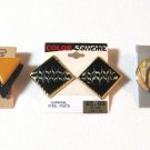 3 Pair Pierced Earrings Colorful Black Yellow Green Beige Peach Vintage Jewelry 1980s 3 Pair Pierced Earrings Colorful Black Yellow Green Beige Peach Vintage Jewelry 1980s