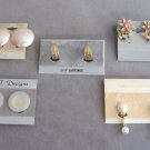 5 Pair Vintage Clip On Earrings Pearls Hoops Rhinestones Designer Sears S.J. Designs Hong Kong 5 Pair Vintage Clip On Earrings Pearls Hoops Rhinestones Designer Sears S.J. Designs Hong Kong