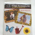 5 Piece Decorative Magnet Set Fridge Refrigerator Accessory Kit Photo Frames
