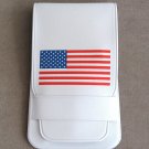 6 Piece Manicure Set American Flag USA Case Tweezer Nail Clipper Scissors Emery Boards