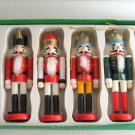 6 Piece Wooden Nutcracker Ornaments Kurt S. Adler Inc. Vintage