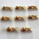 8 Large Ornate Gold & Yellow X Loose Beads Charms Bracelet Jewelry Supplies Vintage 1990s 8 Large Ornate Gold & Yellow X Loose Beads Charms Bracelet Jewelry Supplies Vintage 1990s