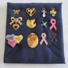 12 Misc Lapel Tac Tack Pins Green Blue Stones Butterfly Angel Survivor Bows Vintage Jewelry 12 Misc Lapel Tac Tack Pins Green Blue Stones Butterfly Angel Survivor Bows Vintage Jewelry