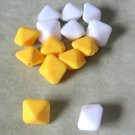 14 Large Diamond Shaped Beads Yellow & White Loose Jewelry Making Vintage 1980s 14 Large Diamond Shaped Beads Yellow & White Loose Jewelry Making Vintage 1980s