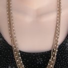 53_ Long Double Strand Glass Pearl Beaded Necklace Retro 1950s Vintage Jewelry 53_ Long Double Strand Glass Pearl Beaded Necklace Retro 1950s Vintage Jewelry