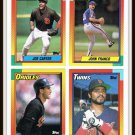 1990 Topps Baseball Trading Cards Joe Carter Junior Ortiz John Franco Brad Komminsk