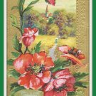 Antique Embossed Birthday Remembrances Ben Franklin Stamp Postcard Vintage 1911 Antique Embossed Birthday Remembrances Ben Franklin Stamp Postcard Vintage 1911