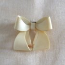 Antique Hard Plastic Beige Cream Color Bow Slide Vintage 1930s