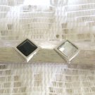 Black & Clear Square Cut Jeweled Stone Brooch Pin By Designer Trifari Vintage Jewelry 1980s Black & Clear Square Cut Jeweled Stone Brooch Pin By Designer Trifari Vintage Jewelry 1980s