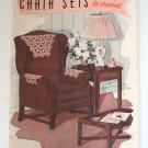 Chair Sets to Crochet Book No. 143 The Spool Cotton Company Vintage 1939 Chair Sets to Crochet Book No. 143 The Spool Cotton Company Vintage 1939