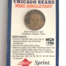 Chicago Bears Mike Singletary Coin Medallion Commemorative Bronze Medal NFL Football