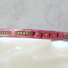 Fancy Pink Rhinestone Bangle Bracelet Kids Vintage Jewelry 1980s
