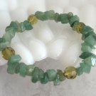 Green Quartz Agate Aventurine Stone Chip Bead Bracelet Green Quartz Agate Aventurine Stone Chip Bead Bracelet
