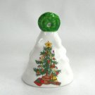 Holiday Christmas Tree Porcelain Bell Vintage 1970s Holiday Christmas Tree Porcelain Bell Vintage 1970s