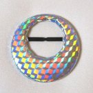 Large Funky Colorful Belt Slide Scarf & Shawl 3D Iridescent Vintage 1980s Clothing Accessories