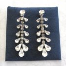 Large Pear Cut Dangle Rhinestone Earrings By Designer Wiesner Vintage 1940s Jewelry Large Pear Cut Dangle Rhinestone Earrings By Designer Wiesner Vintage 1940s Jewelry