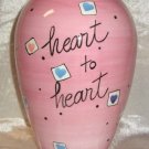Large Pink Ceramic Vase Heart To Heart By Bella Casa Ganz Vintage 1990s Large Pink Ceramic Vase Heart To Heart By Bella Casa Ganz Vintage 1990s