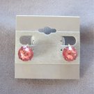 Pink Stone Gold Washed Screw Back Earrings Sterling Vintage Jewelry 1950s Pink Stone Gold Washed Screw Back Earrings Sterling Vintage Jewelry 1950s