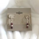 Purple Amethyst Beaded Pierced Earrings Sterling Silver 925 Purple Amethyst Beaded Pierced Earrings Sterling Silver 925
