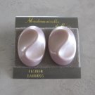 Purple Wavy Style Pierced Earrings Designer Mademoiselle De Paris Retro Vintage Jewelry 1970s