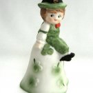Little Irish Boy Fine Porcelain Bisque Bell Shamrock St. Patrick's Day Vintage 1970s Little Irish Boy Fine Porcelain Bisque Bell Shamrock St. Patrick's Day Vintage 1970s