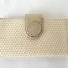 Liz Claiborne Designer Wallet Tan Beige Leather Trim Vintage Liz Claiborne Designer Wallet Tan Beige Leather Trim Vintage